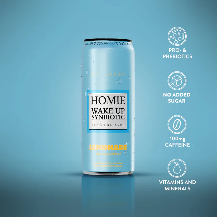 Homie Wake Up Synbiotic Lemonade 330ml