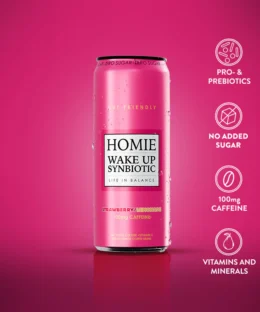 Homie Wake Up Synbiotic Strawberry/Lemonade 330ml